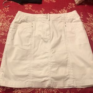 White Karen Scott Skirt